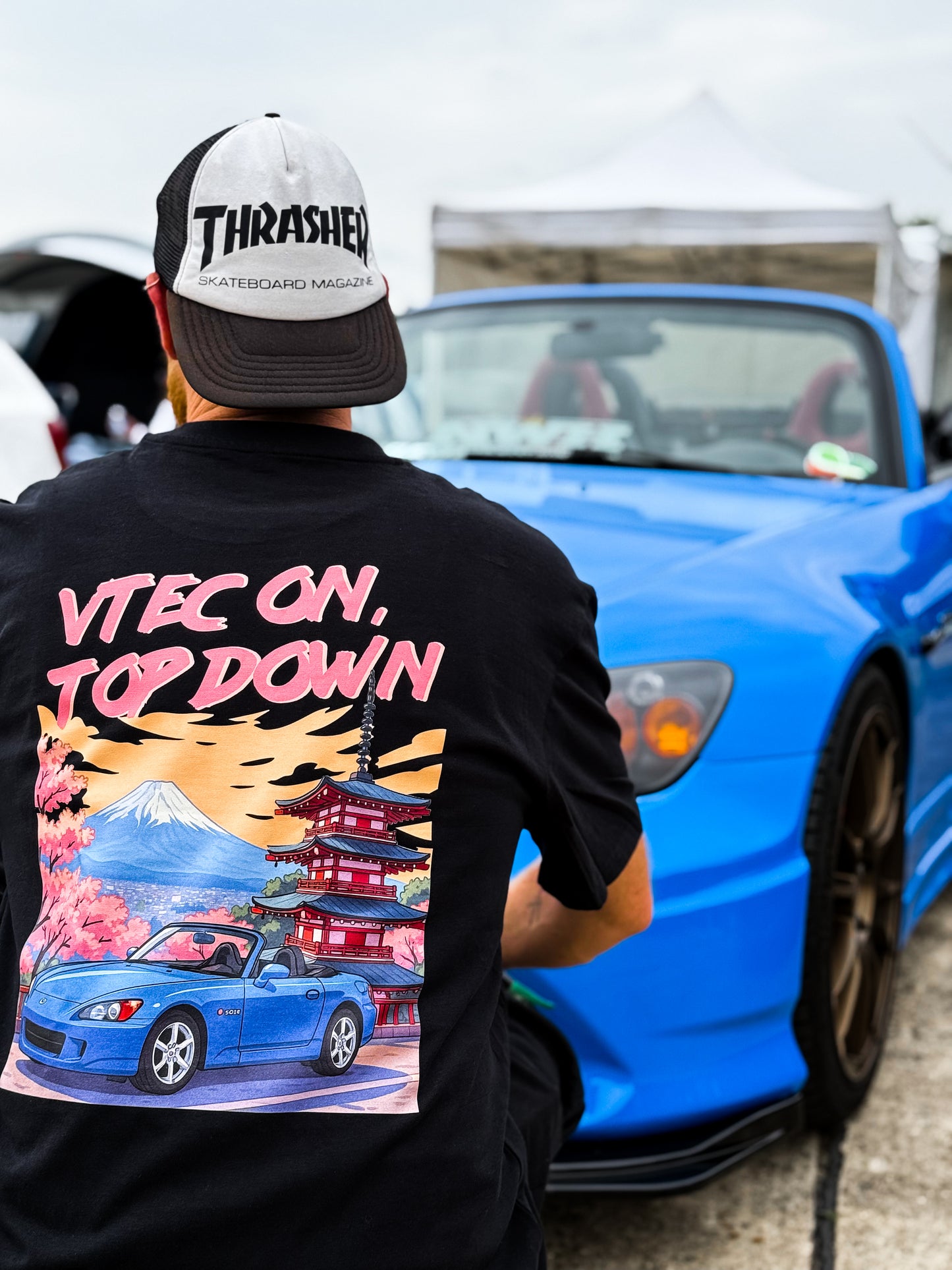 Vtec on, top down.
