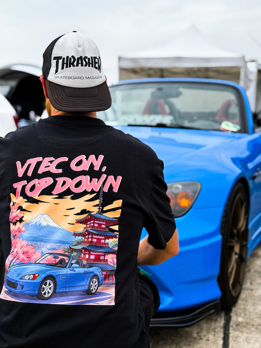 Vtec on, top down.